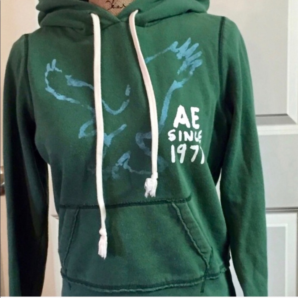 American Eagle Green&Blue Hoodie